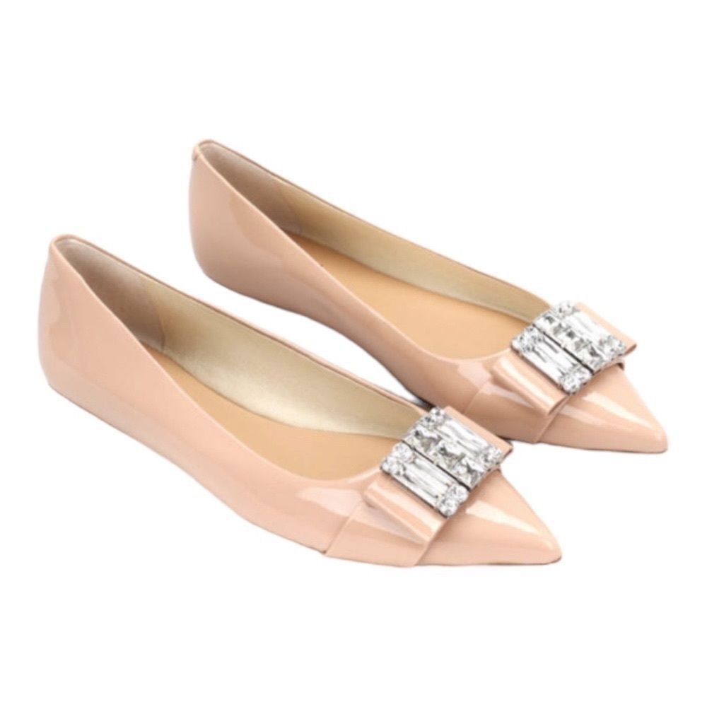 MICHAEL Michael Kors Michelle Pointed-Toe Flats in the Size 9M in Light Blush